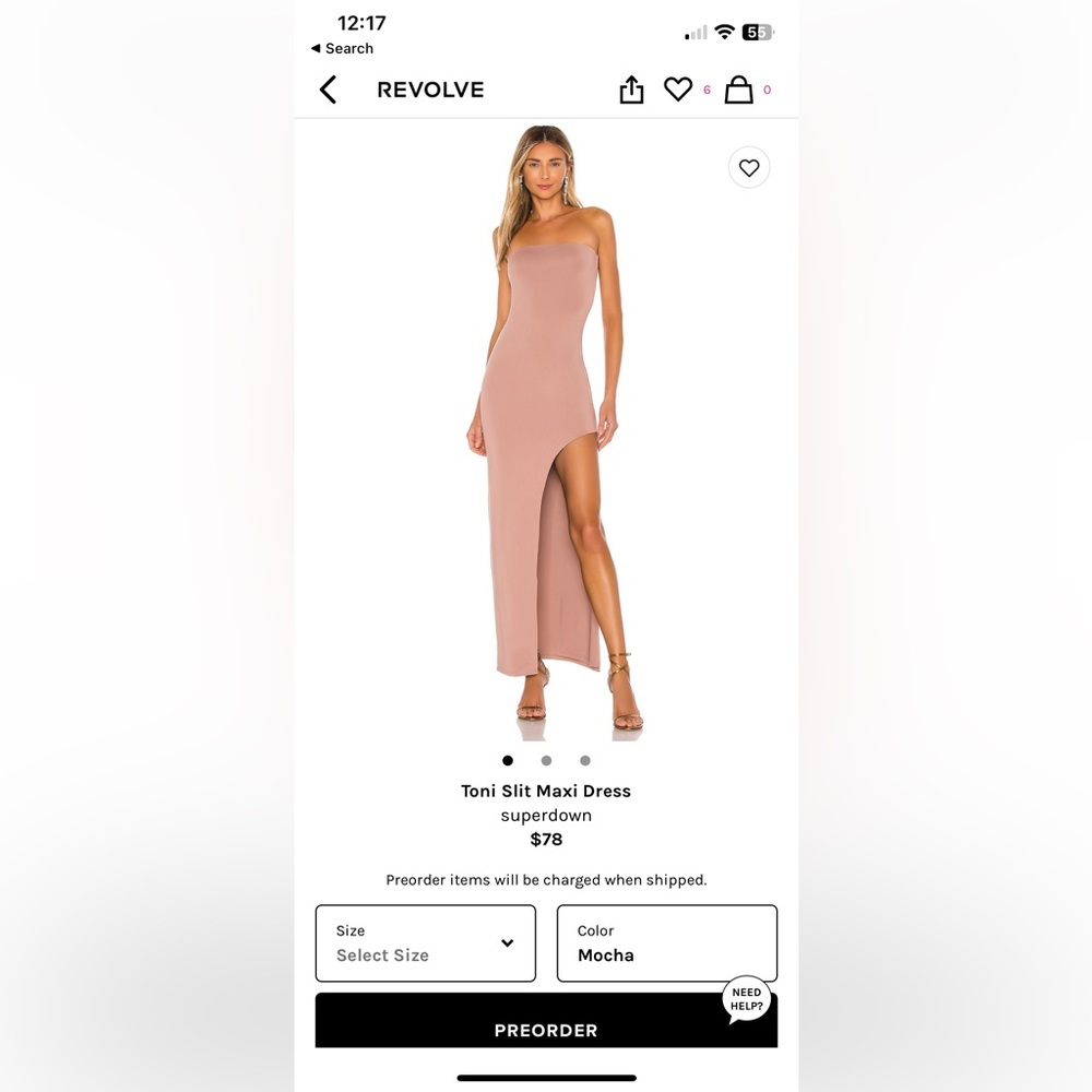 Superdown Size Large Toni Slit Maxi Dress